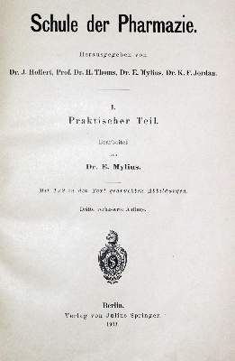 Bild Nr.2: 129-1398 Holfert,J., H.Thoms, E.Mylius u. K.F.Jordan (Hrsg.).: (Medizin, Pharmazie)