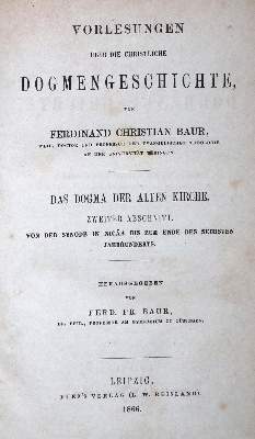 Bild Nr.1: 129-14 Baur,F.C.: (Alte Drucke, Handschriften und Theologie)