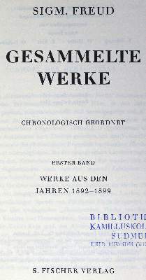Bild Nr.1: 129-1400 Freud,S.: (Medizin, Psychologie)