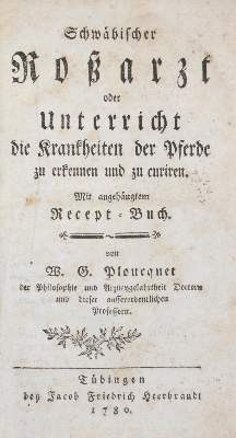 Bild Nr.1: 129-1409 Ploucquet,W.G.: (Medizin, Veterinärmedizin, Pferde)