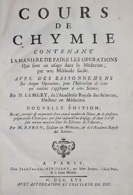Bild Nr.1: 129-1454 Lemery,N.: (Verschiedene Gebiete - Varia, Chemie)