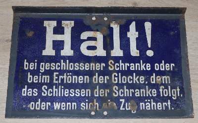 Bild Nr.3: 129-1457 Betriebsschilder.: (Verschiedene Gebiete - Varia, Eisenbahn)