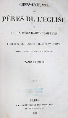 Bild Nr.1: 129-146 Kirchen-Väter.: (Alte Drucke, Handschriften und Theologie)
