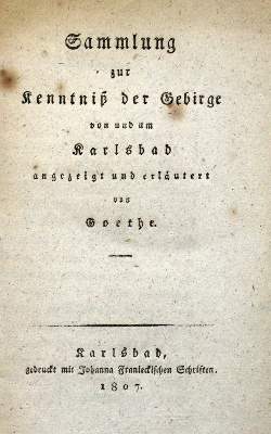 Bild Nr.1: 129-1466 Goethe,(J.W.)v.: (Verschiedene Gebiete - Varia, Geologie - Mineralogie u. Paläontologie)
