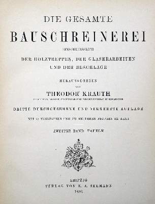 Bild Nr.1: 129-1493 Krauth,T.: (Verschiedene Gebiete - Varia, Schreinerei)