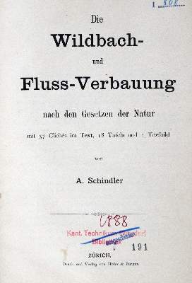 Bild Nr.2: 129-1496 Schindler,A.: (Verschiedene Gebiete - Varia, Wasserbau)