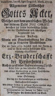 Bild Nr.1: 129-1590 Allgemeiner Cöllnischer: (Deutschland, Köln, Elendsbrüder)