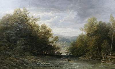 Bild Nr.1: 129-1609 Hoffmann, Heinrich Adolf Valentin: (Deutschland, Murgtal, Flösser)