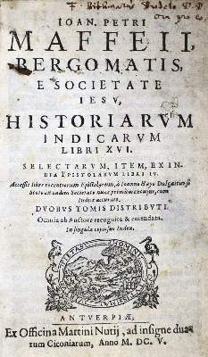 Bild Nr.1: 129-164 Maffei,G.P.: (Alte Drucke, Handschriften und Theologie)