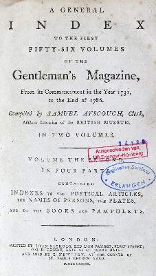 Bild Nr.1: 129-1766 Ayscough,S. (Ed.).: (Verschiedene Länder - Geschichte)