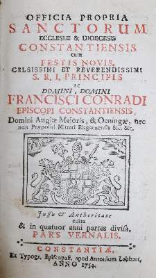 Bild Nr.1: 129-177 Officia Propria Sanctorum: (Alte Drucke, Handschriften und Theologie)