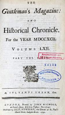 Bild Nr.1: 129-1809 Gentleman's Magazine, The,: (Verschiedene Länder - Geschichte)