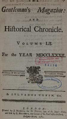 Bild Nr.1: 129-1830 Gentleman's Magazine, The,: (Verschiedene Länder - Geschichte)