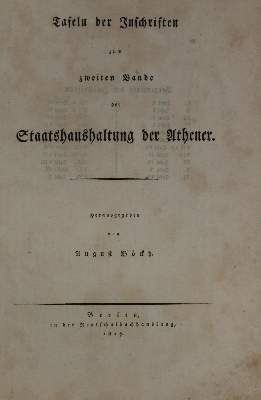 Bild Nr.1: 129-1852 Böckh,A. (Hrsg.).: (Verschiedene Länder - Geschichte, Griechenland)