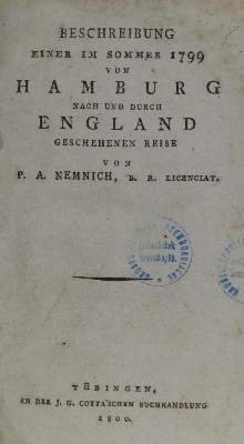 Bild Nr.1: 129-1856 Nemnich,P.A.: (Verschiedene Länder - Geschichte, Grossbritannien)