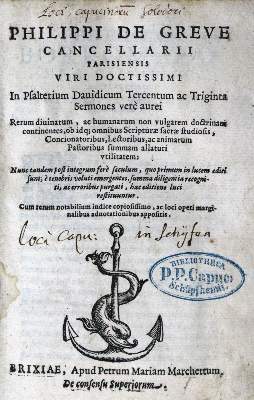 Bild Nr.1: 129-187 Philippus Cancellarius.: (Alte Drucke, Handschriften und Theologie)
