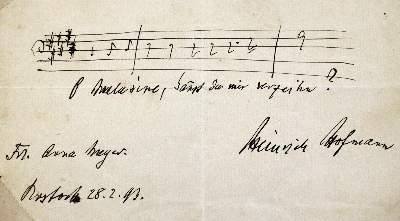 Bild Nr.2: 129-1927 Hofmann, Heinrich,: (Autographen)