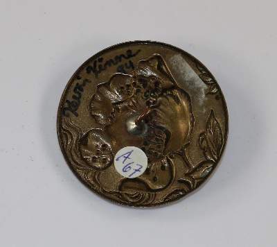 Bild Nr.2: 129-1978 Jugendstil Prachtknopf: (Varia, Nähutensilien, Knöpfe)