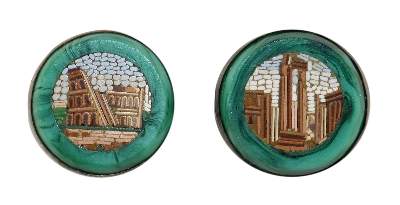 Bild Nr.1: 129-1996 Pietra Dura Italien: (Varia, Nähzubehör, Knöpfe)