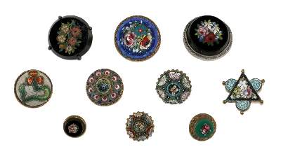 Bild Nr.1: 129-1997 Pietra Dura u. Mikromosaik.: (Varia, Nähzubehör, Knöpfe)