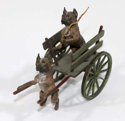 Bild Nr.1: 129-2026 Wiener Bronze Bulldoggen.: (Varia, Skulpturen - Plastiken)