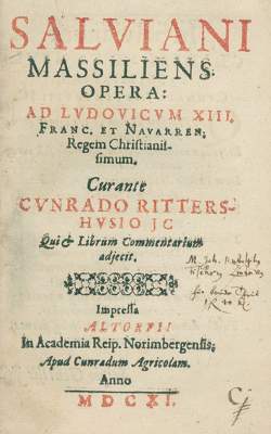 Bild Nr.1: 129-206 Salvianus von Marseille,: (Alte Drucke, Handschriften und Theologie)