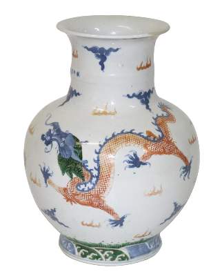 Bild Nr.1: 129-2063 China Drachenvase.: (Asiatika)
