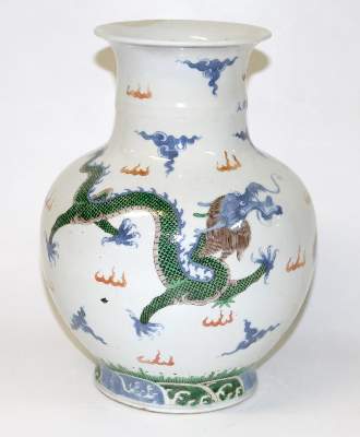 Bild Nr.2: 129-2063 China Drachenvase.: (Asiatika)
