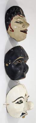 Bild Nr.3: 129-2070 Java 5 Wayang-Masken.: (Asiatika)