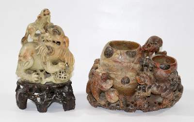 Bild Nr.1: 129-2082 Shishi Foo-Hunde: (Asiatika, Skulpturen - Plastiken)