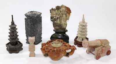 Bild Nr.1: 129-2084 Sieben chinesische: (Asiatika, Skulpturen - Plastiken)