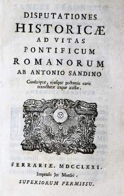 Bild Nr.1: 129-212 Sandini (Sandinus),A.: (Alte Drucke, Handschriften und Theologie)