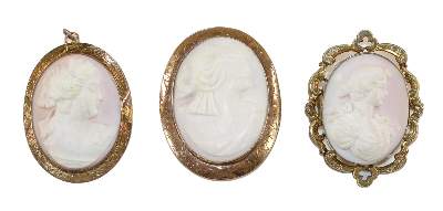 Bild Nr.1: 129-2225 Korallenkameen.: (Schmuck, Anhänger, Gemmen und Kameen)