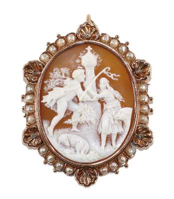 Bild Nr.1: 129-2249 Prachtgemme mit Diamanten.: (Schmuck, Anhänger, Gemmen und Kameen)