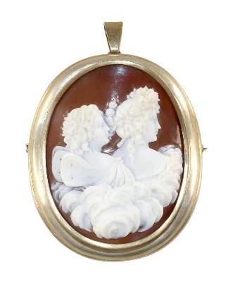 Bild Nr.1: 129-2255 Psyche u. Flora.: (Schmuck, Anhänger, Gemmen und Kameen)