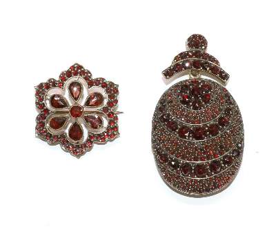 Bild Nr.1: 129-2265 Granat Prachtmedaillon.: (Schmuck, Anhänger)