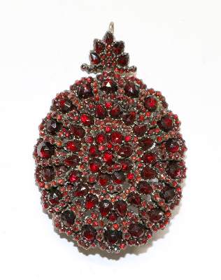 Bild Nr.1: 129-2266 Granat Prachtmedaillon.: (Schmuck, Anhänger)