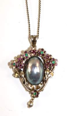 Bild Nr.1: 129-2269 Jugendstilanhänger: (Schmuck, Anhänger)