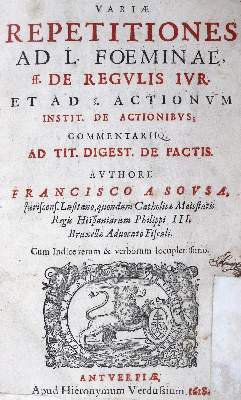 Bild Nr.1: 129-227 Sousa,F.de.: (Alte Drucke, Handschriften und Theologie)