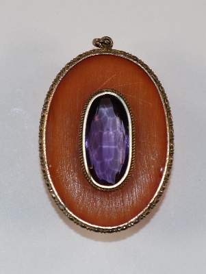 Bild Nr.2: 129-2272 Jugendstil Bernsteinanhänger.: (Schmuck, Anhänger)