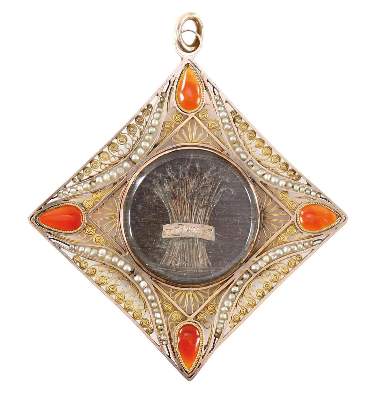 Bild Nr.1: 129-2280 Prächtiger Biedermeieranhänger.: (Schmuck, Anhänger)