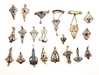 Bild Nr.1: 129-2284 Slg. Jugendstilanhänger.: (Schmuck, Anhänger)