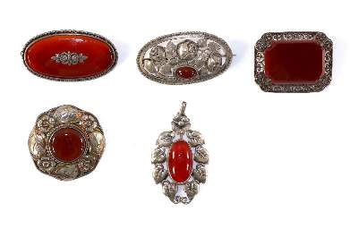 Bild Nr.1: 129-2324 Broschen u. Anhänger.: (Schmuck, Broschen)