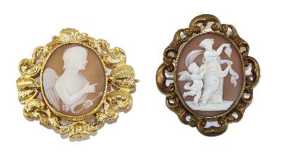 Bild Nr.1: 129-2345 Amor u. Psyche.: (Schmuck, Broschen, Gemmen und Kameen)