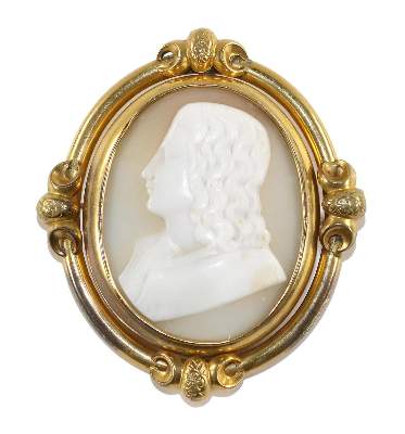 Bild Nr.1: 129-2375 Biedermeierportrait: (Schmuck, Broschen, Gemmen und Kameen)
