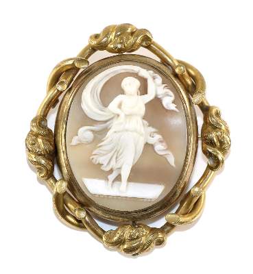 Bild Nr.1: 129-2376 Biedermeier Wendebrosche.: (Schmuck, Broschen, Gemmen und Kameen)