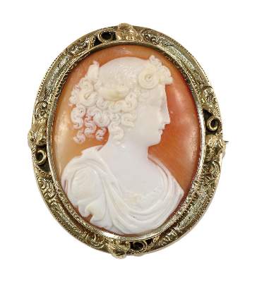 Bild Nr.1: 129-2383 Damenportrait.: (Schmuck, Broschen, Gemmen und Kameen)