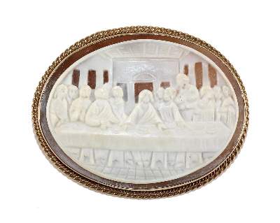 Bild Nr.1: 129-2384 Das letzte Abendmahl.: (Schmuck, Broschen, Gemmen und Kameen)