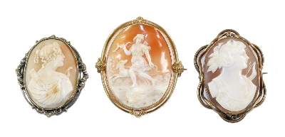 Bild Nr.1: 129-2389 Diana Göttin: (Schmuck, Broschen, Gemmen und Kameen)