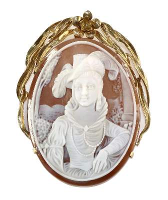 Bild Nr.1: 129-2406 Edelfrau des 18.Jh.: (Schmuck, Broschen, Gemmen und Kameen)